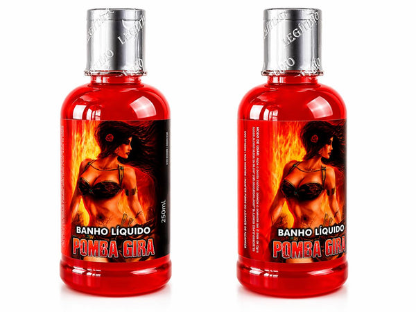Banho líquido de Pomba Gira - 250ml para amor e sedução - Casa da Bruxa