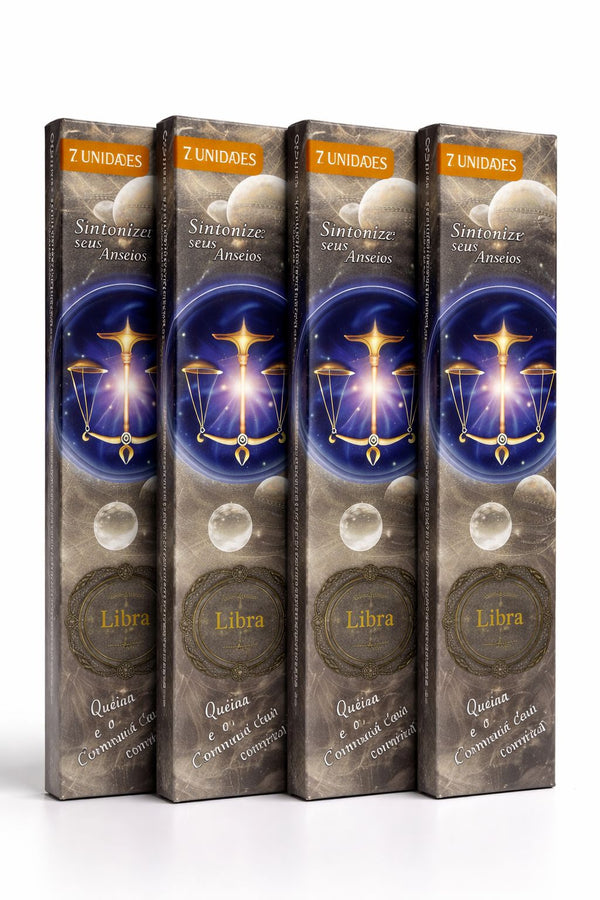 Incenso do Signo de Libra - Caixa com 7 varetas - Casa da Bruxa