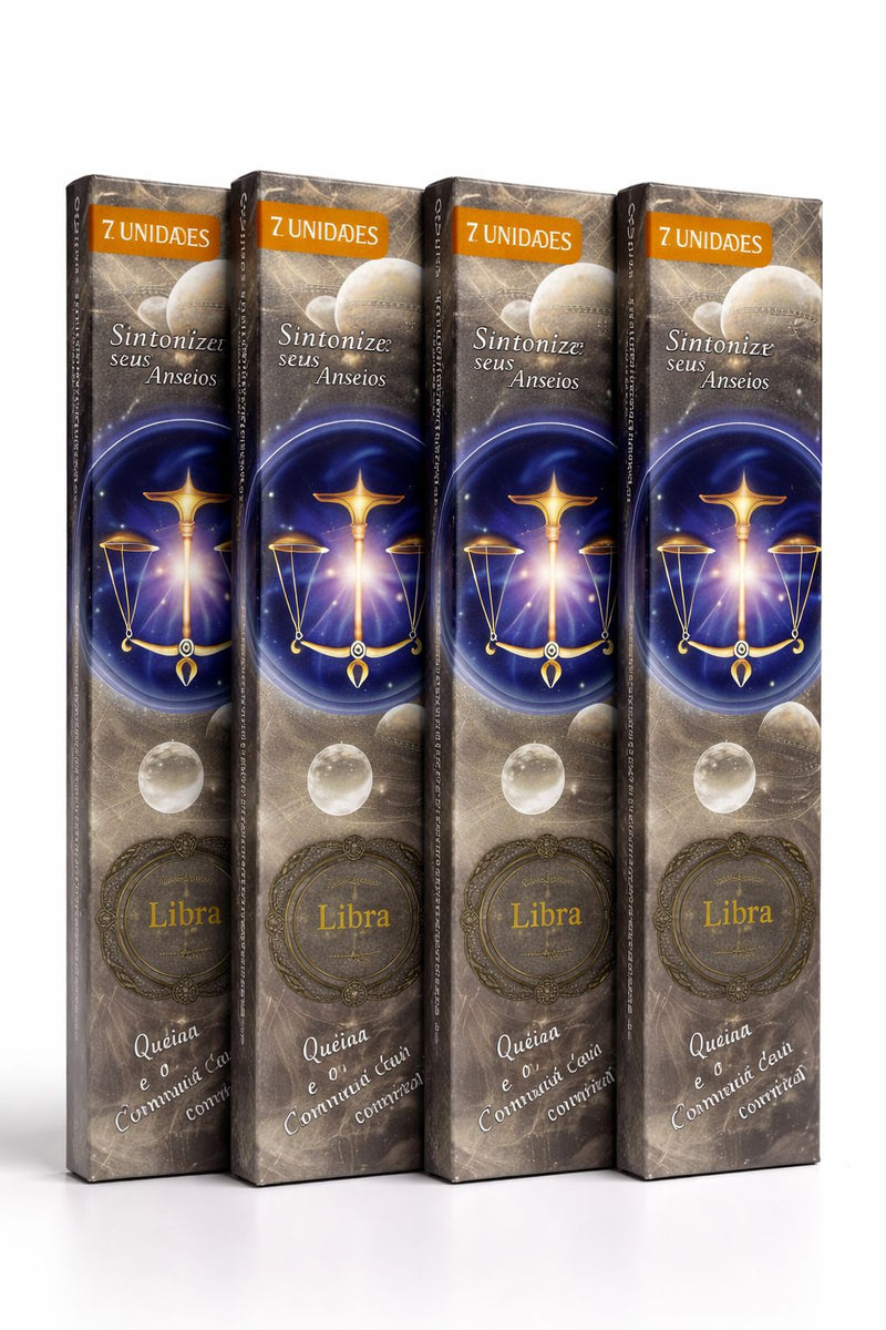 Incenso do Signo de Libra - Caixa com 7 varetas - Casa da Bruxa