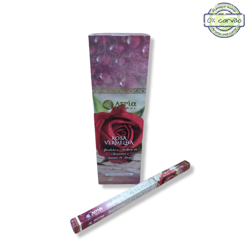 Incenso Rosa Vermelha - Amor e Romantismo - Casa da Bruxa