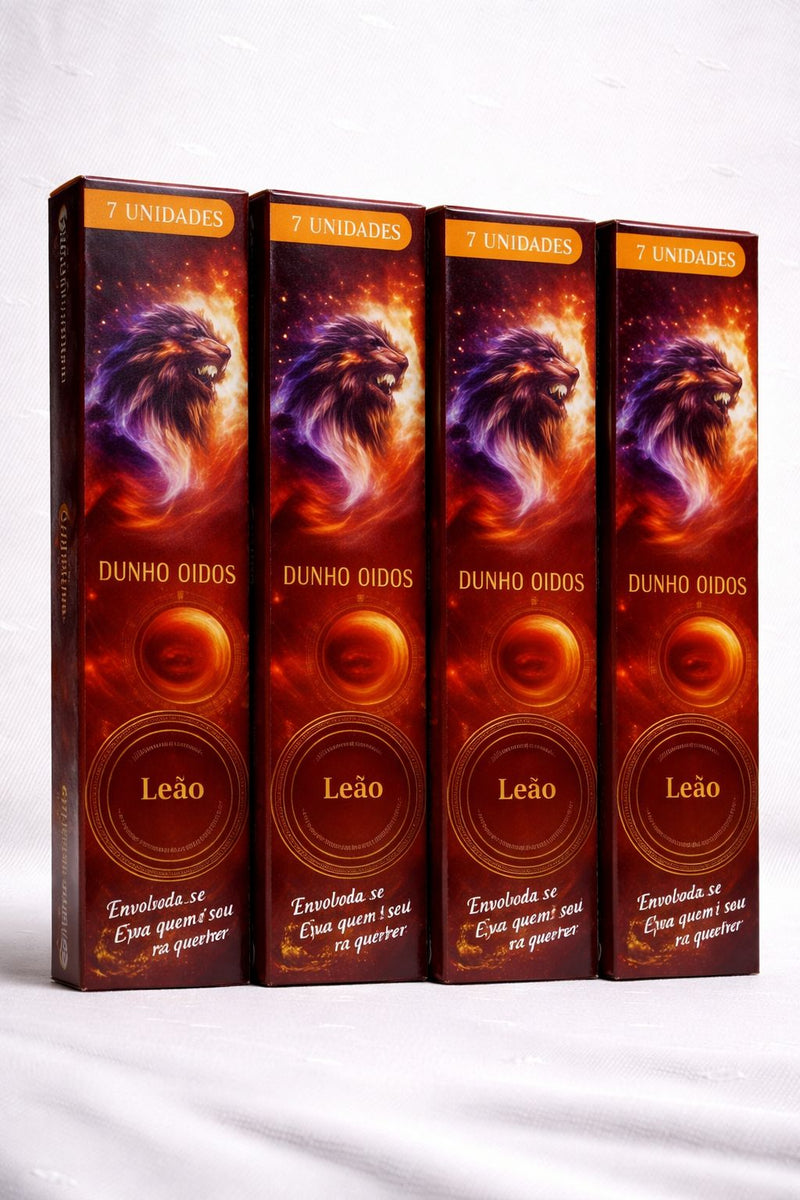 Incenso do Signo de Leão - Caixa com 7 varetas - Casa da Bruxa