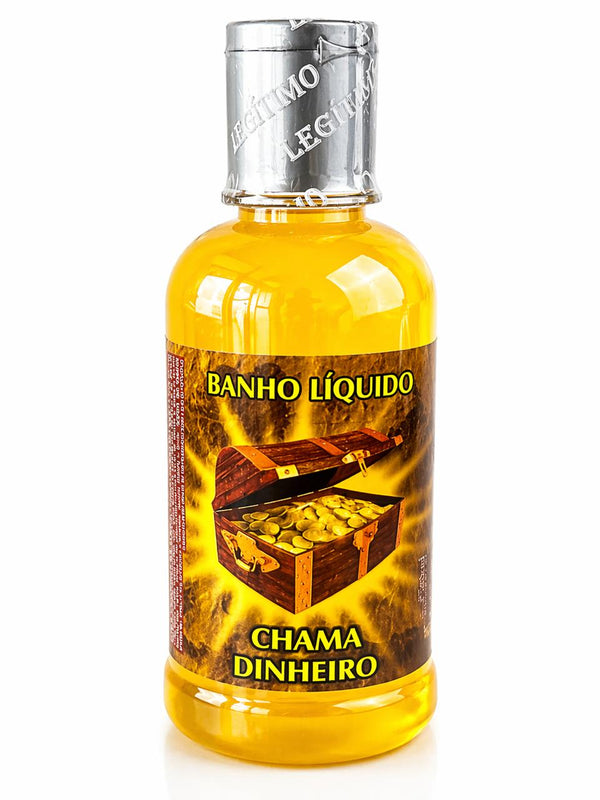 Banho líquido chama dinheiro - 250ml para prosperidade - Casa da Bruxa