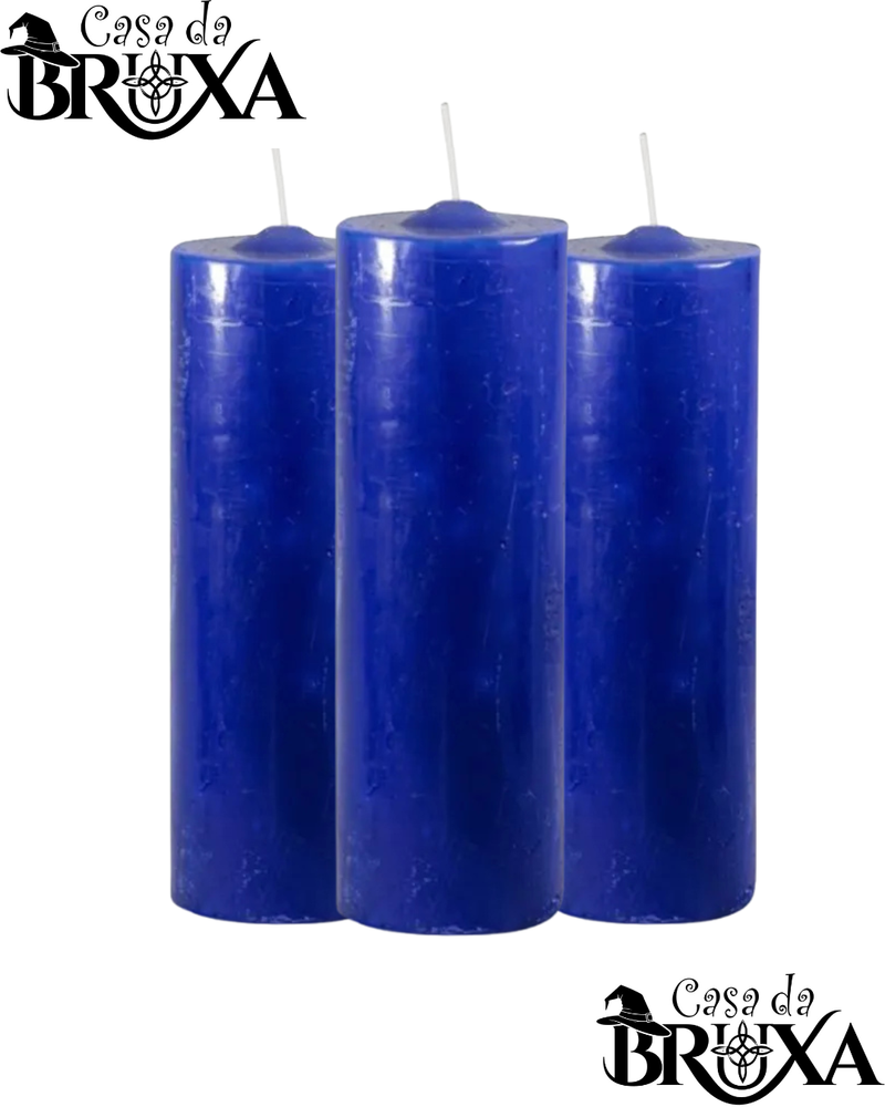 VELA 7 DIAS AZUL ESCURO