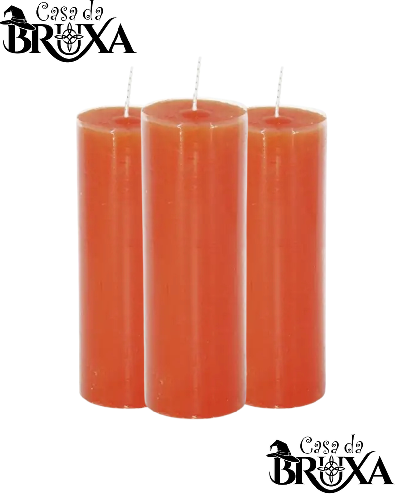 VELA 7 DIAS LARANJA